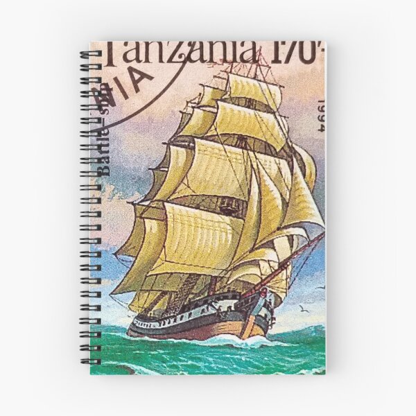 Item preview, Tanzania Old Sailing ships. Vintage postage stamp Tanzania, Battle ship, ancient sailing ship on the ocean, 1994 designed and sold by BlareBlare.