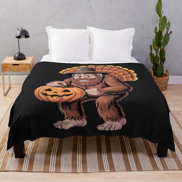Item preview, Bigfoot Pilgrim Turkey Pumpkin Thanksgiving Day designed and sold by ConceptualVibes.