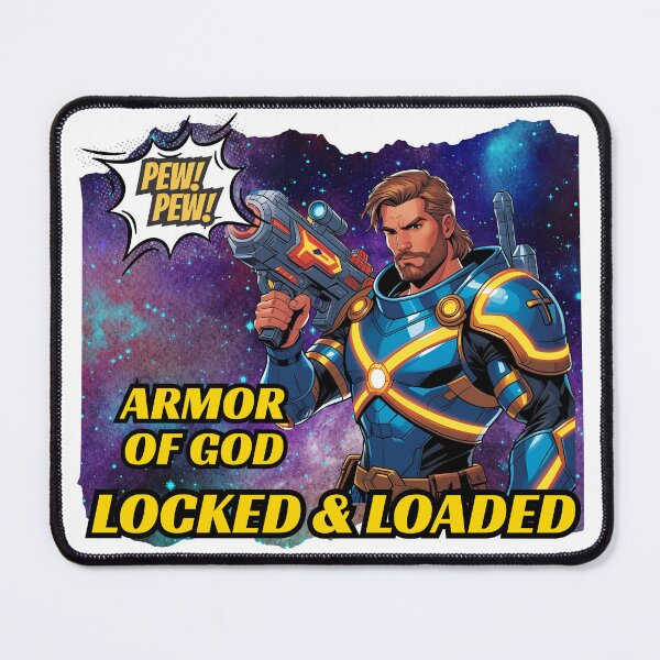Item preview, Armor of God, Locked & Loaded. Pew! Pew! designed and sold by GiggleGooods.