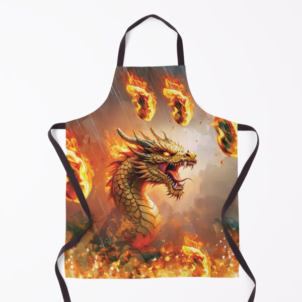 Item preview, Dragon with a powerful head, surrounded by flames designed and sold by Marcu Ioachim.