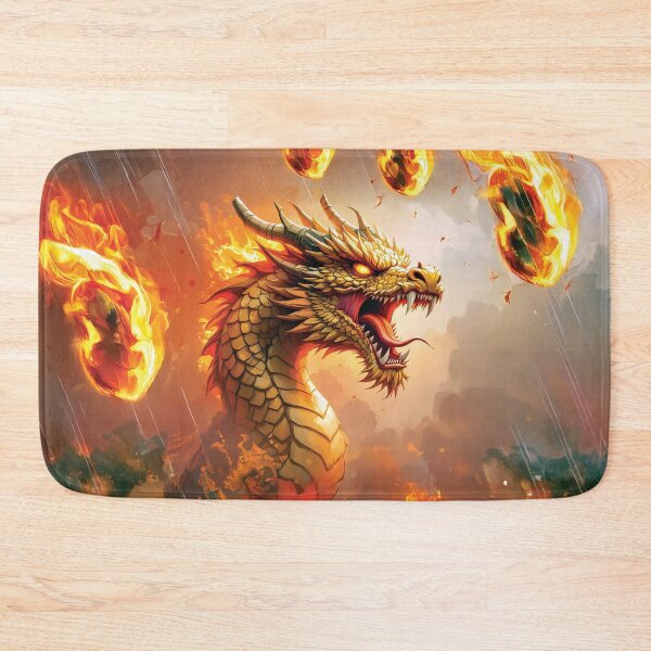 Item preview, Dragon with a powerful head, surrounded by flames designed and sold by Marcu Ioachim.