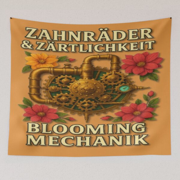 Item preview, Gears & Tenderness – Blooming Mechanics in Floral Precision designed and sold by FotoworldEdel.