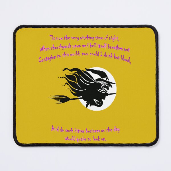 Item preview, Tis Now The Witching Time Of Night Shakespearean Quote Pink Text designed and sold by taiche.