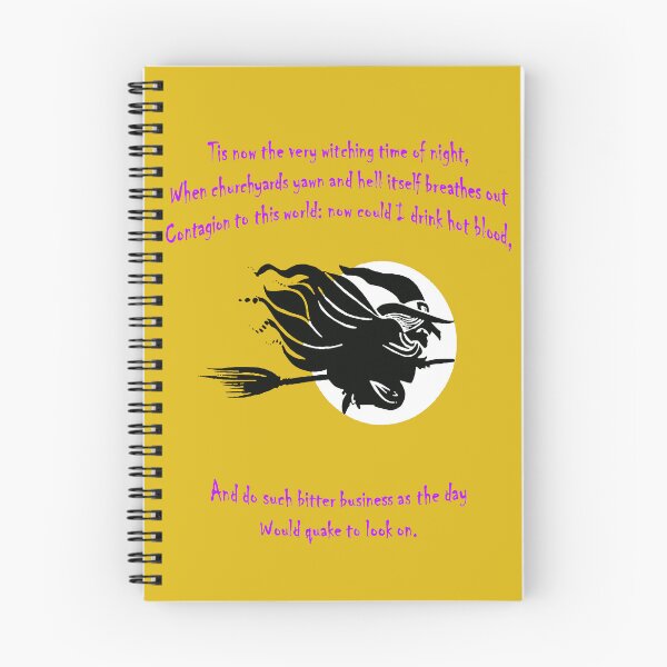 Item preview, Tis Now The Witching Time Of Night Shakespearean Quote Pink Text designed and sold by taiche.