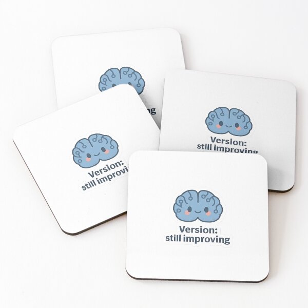Artikelvorschau, Version: Still Improving Brain Sticker – Fortschritt, nicht Perfektion entworfen und verkauft von RobinDoodles.