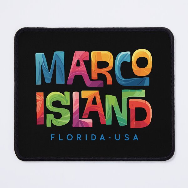 Item preview, Marco Island Florida Tropical Typographic Design designed and sold by Futurebeachbum.