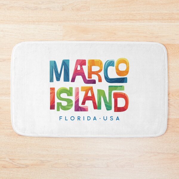 Item preview, Marco Island Florida Tropical Typographic Design designed and sold by Futurebeachbum.
