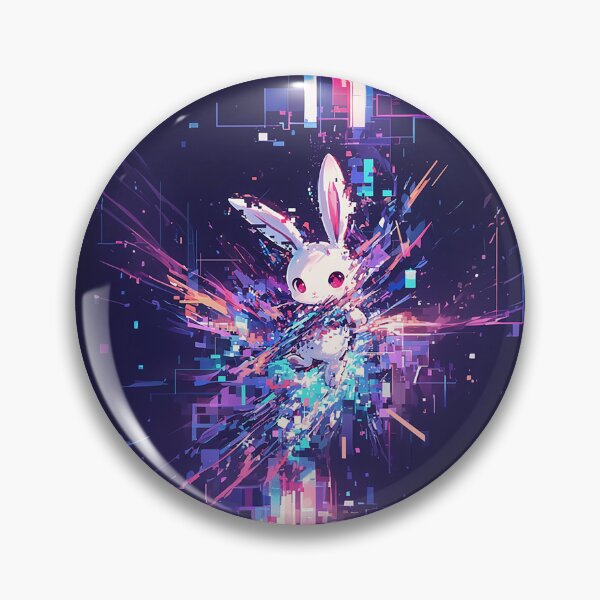 Item preview, Glitch Bunny with Digital Vibes designed and sold by Christian Weiss.