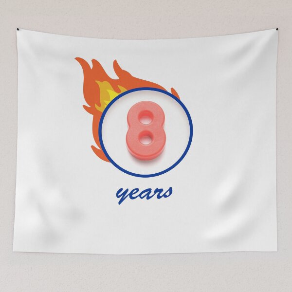 Item preview, 8th birthday with flame lllu designed and sold by fritzlang.