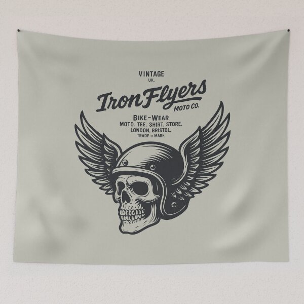 Item preview, Iron Flyers Moto Death Head - T-shirt Designs designed and sold by IronFlyers.
