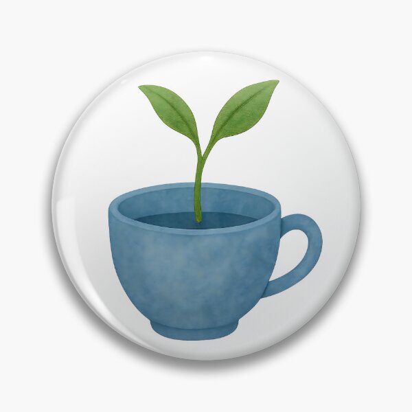 Artikelvorschau, Keramiktasse und Sprossen – Koreanisches minimalistisches botanisches Aquarell entworfen und verkauft von bloomling.