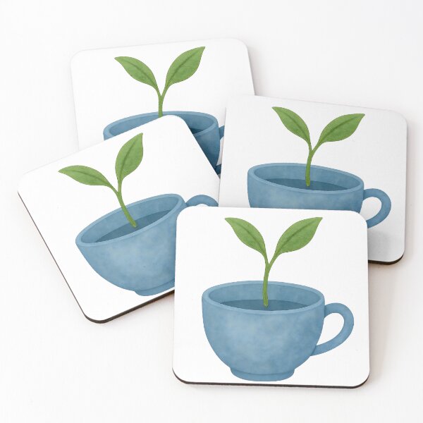 Item preview, Ceramic Cup and Sprout – Korean Minimalist Botanical Watercolor designed and sold by bloomling.