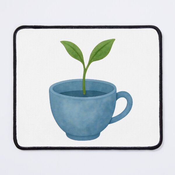 Item preview, Ceramic Cup and Sprout – Korean Minimalist Botanical Watercolor designed and sold by bloomling.