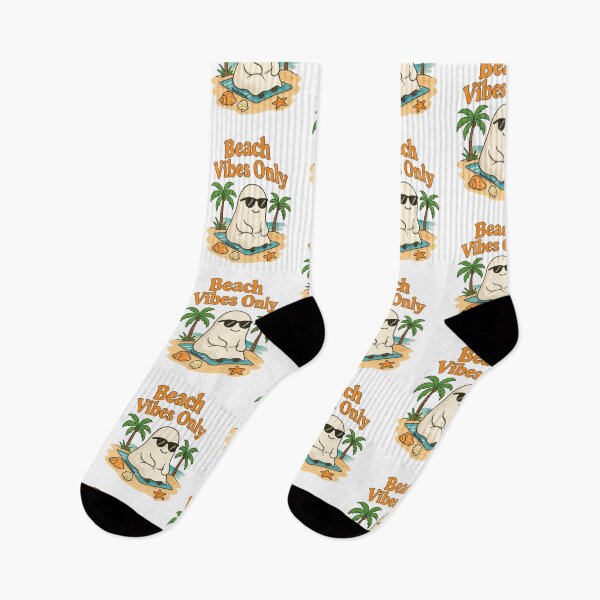 Item preview,    Beach Vibes Only – Cute Ghost Summer Tee designed and sold by FatsaStampa.