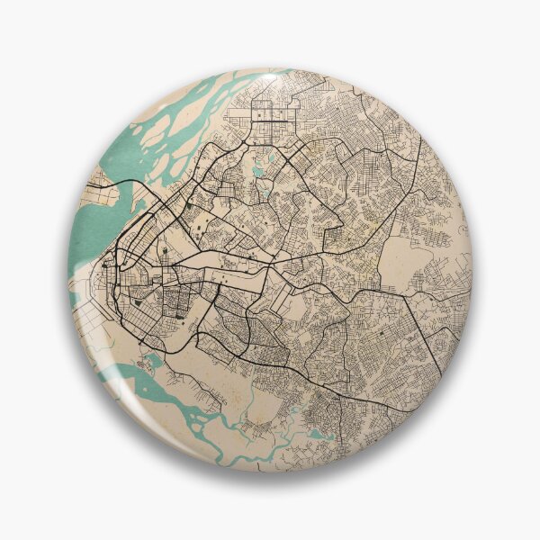 Item preview, Douala City Map of Littoral, Cameroon - Vintage designed and sold by deMAP.