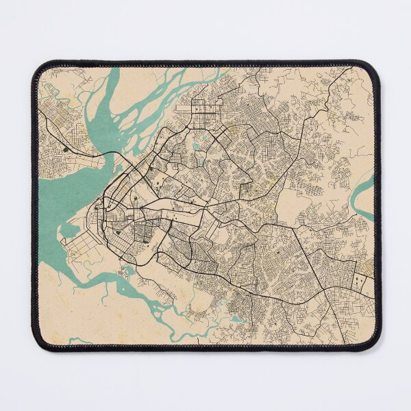 Item preview, Douala City Map of Littoral, Cameroon - Vintage designed and sold by deMAP.