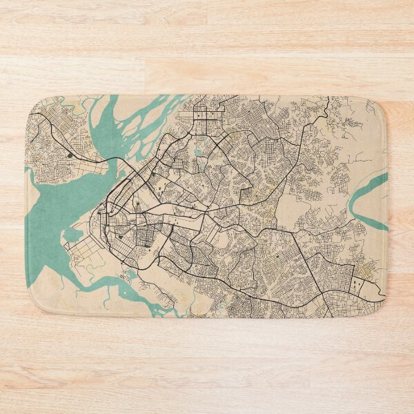 Item preview, Douala City Map of Littoral, Cameroon - Vintage designed and sold by deMAP.