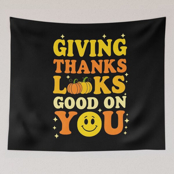 Item preview, Giving Thanks Looks Good on You - Retro Fall  designed and sold by Uglyandcute.