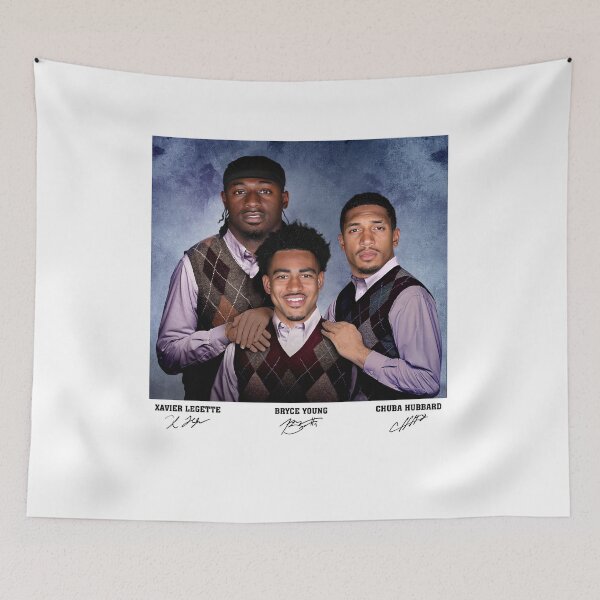 Item preview, Bryce Young Xavier Legette Chuba Hubbard Football  designed and sold by AShanDome.