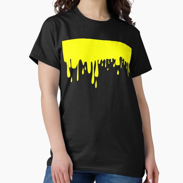 Item preview, Melting - 70's Punk Abstract Drip Painting in Yellow and Black designed and sold by MellowCat.