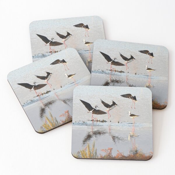 Item preview, Bird Ballet – Black-winged Stilts in Motion designed and sold by ViktoriaLens.