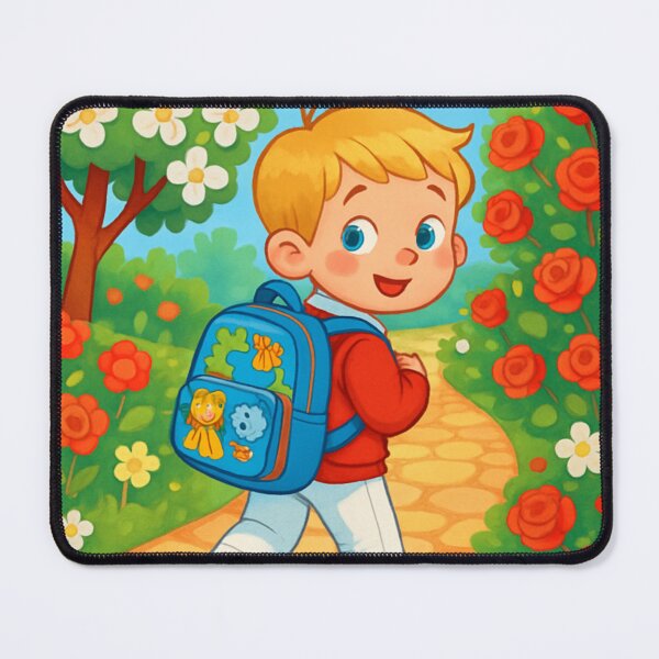 Item preview, Le Chemin de l'École du Garçon Blond. Blond Boy's School Path designed and sold by Drawingshirts.
