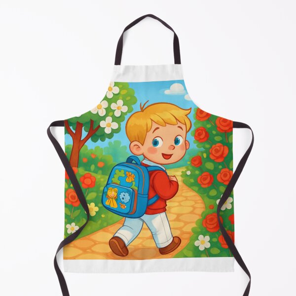 Item preview, Le Chemin de l'École du Garçon Blond. Blond Boy's School Path designed and sold by Drawingshirts.