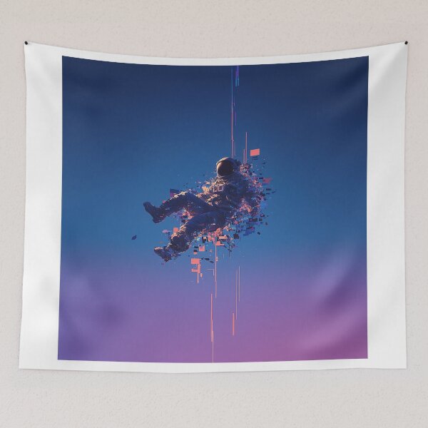 Item preview, Vapor Astronaut with Glitch Trails designed and sold by Christian Weiss.