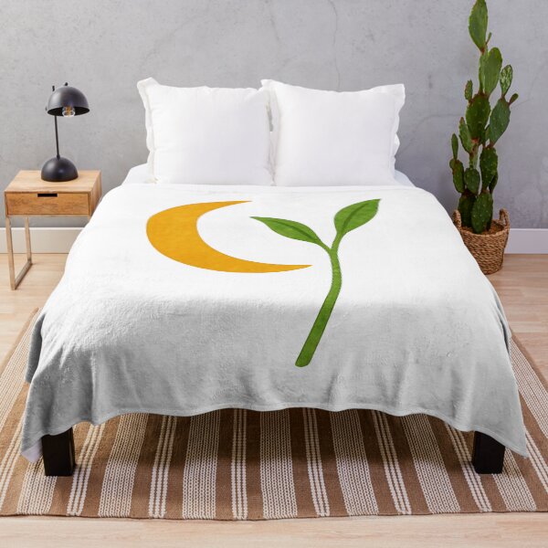 Item preview, Moon and Leaf – Minimalist Korean Watercolor Night Calm designed and sold by bloomling.