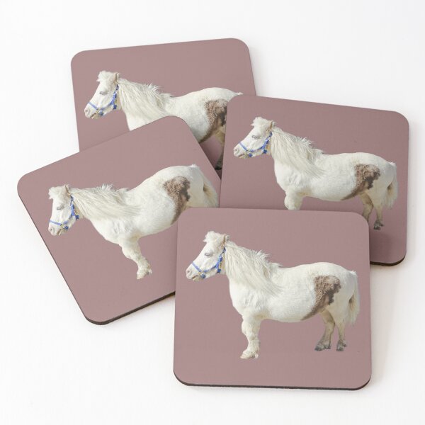 Item preview, Real miniature white brown horse with halter. designed and sold by MYTOPSHELF.