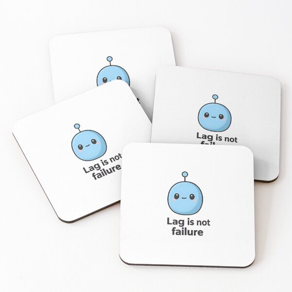 Item preview, Lag is Not Failure Robot Sticker – Techie Mental Health Boost designed and sold by RobinDoodles.