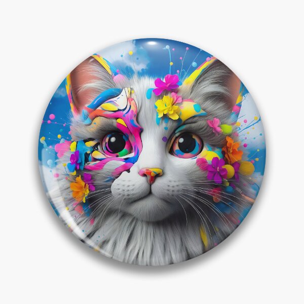 Item preview, Colorful cat designed and sold by QuanntixArt.