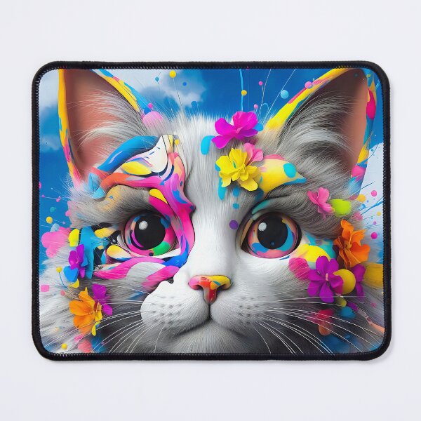 Item preview, Colorful cat designed and sold by QuanntixArt.
