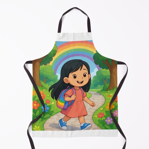 Item preview, Fille au Sac Arc-en-ciel. The Girl with the Rainbow Backpack designed and sold by Drawingshirts.