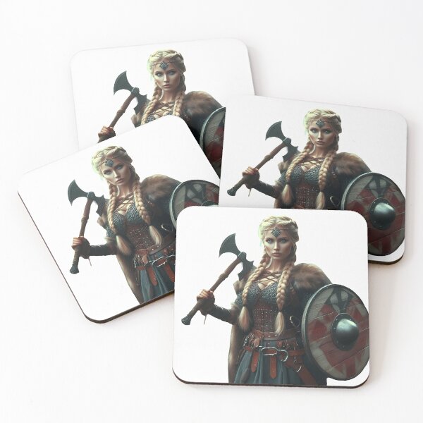Item preview, Viking Shieldmaiden – Mystical Nordic Warrior Woman designed and sold by JokesterTV777.