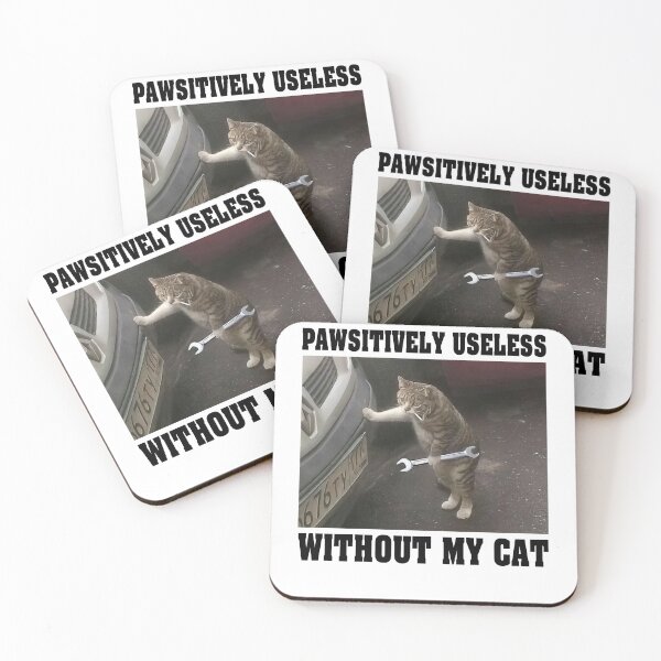 Item preview, Funny Meme Pawsitively Useless Cat designed and sold by AShanDome.