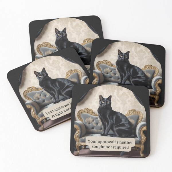 Item preview, Haughty Black Cat | Your Approval Is Neither Sought Nor Required designed and sold by dreamparlor.