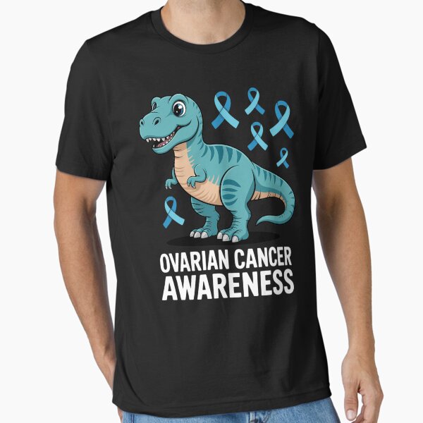 Item preview, Ovarian Cancer Awareness Teal Ribbon Dinosaur designed and sold by ConceptForQuest.