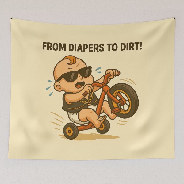 Item preview, From Diapers to Wheelies designed and sold by EfraimFunArt.