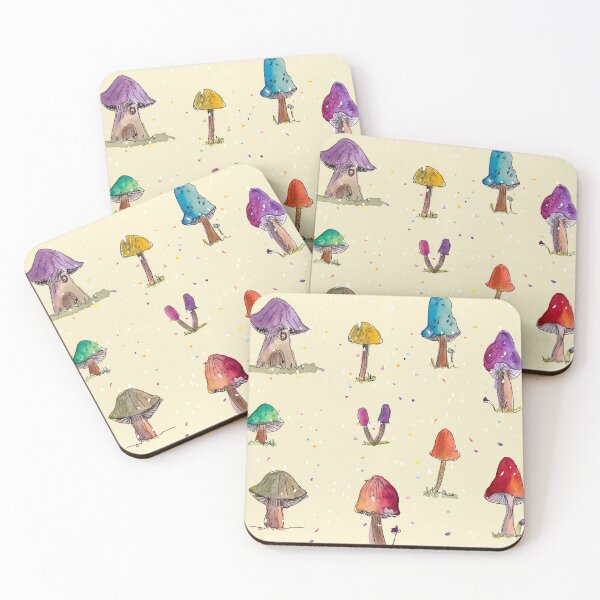 Item preview, Whimsical Colorful Mushrooms designed and sold by olga-b-draws.