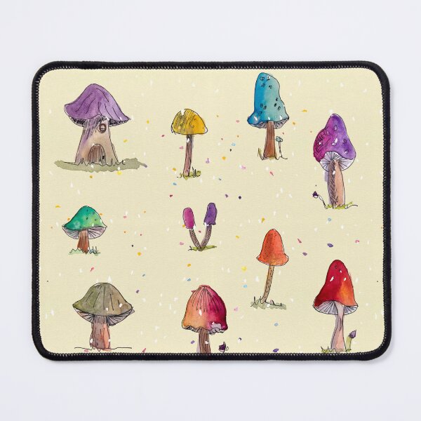 Item preview, Whimsical Colorful Mushrooms designed and sold by olga-b-draws.