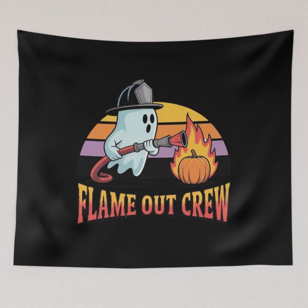Item preview, Flame Out Crew Ghost Firefighter Halloween  designed and sold by BHMARTS.