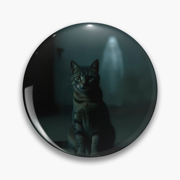Item preview, Kitten sitting with a creepy ghost. designed and sold by Extintos.