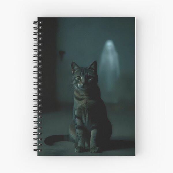 Item preview, Kitten sitting with a creepy ghost. designed and sold by Extintos.