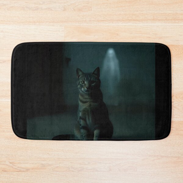 Item preview, Kitten sitting with a creepy ghost. designed and sold by Extintos.