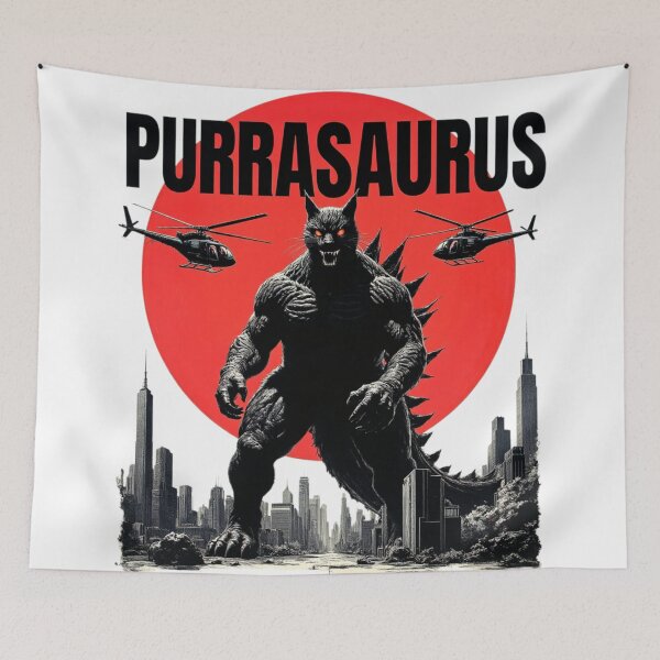 Item preview, Purrasaurus – Giant Monster Cat Rampage designed and sold by Purrfect Mischief.