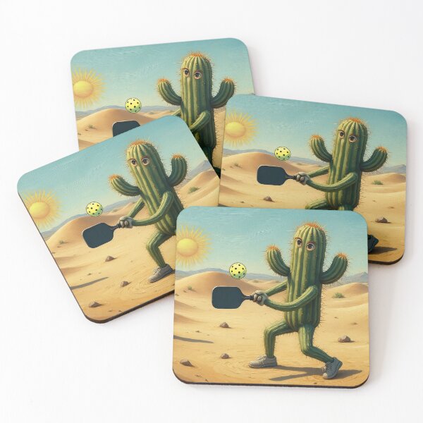Item preview, Cactus Playing Pickleball Under the Sun designed and sold by RickGoulet.