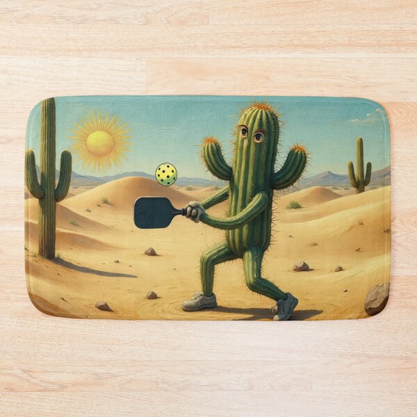 Item preview, Cactus Playing Pickleball Under the Sun designed and sold by RickGoulet.