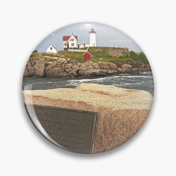 Item preview, Nubble Lighthouse Historic Rock Coastal Maine Charm designed and sold by Willow Sage.