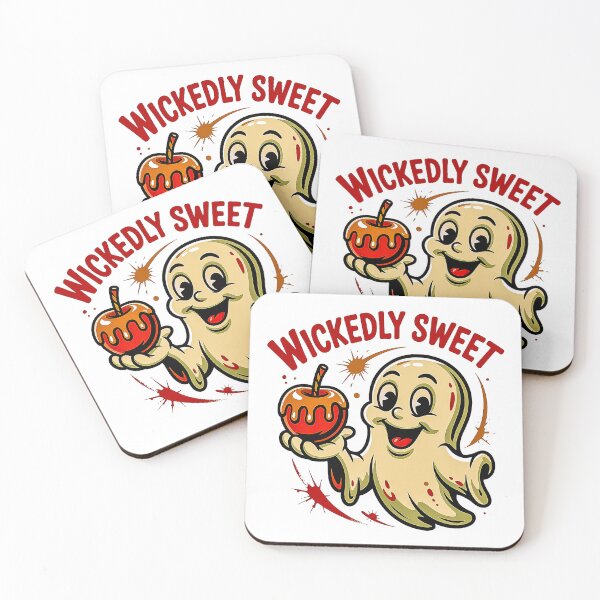 Item preview, Wickedly Sweet Halloween Ghost Candy Apple Retro Design designed and sold by Amanda's Factory.